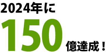 2024年に150億達成！